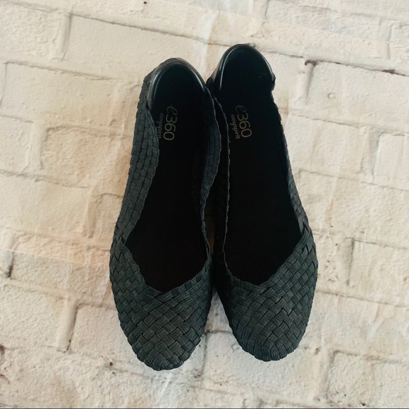 black slip on flats